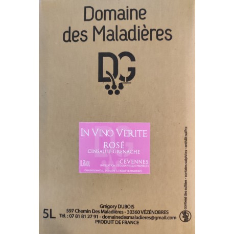 BIB DOMAINE DE MALADIERES IGP CEVENNES ROSE 5L